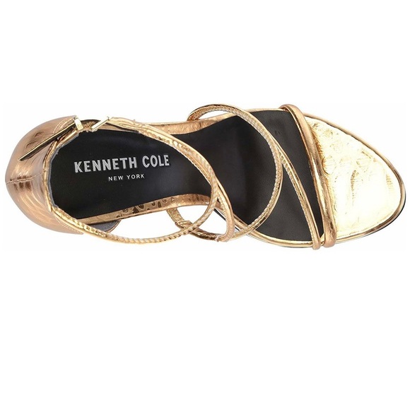 Gorgeous Kenneth Cole gold strapped heels - Picture 4 of 7